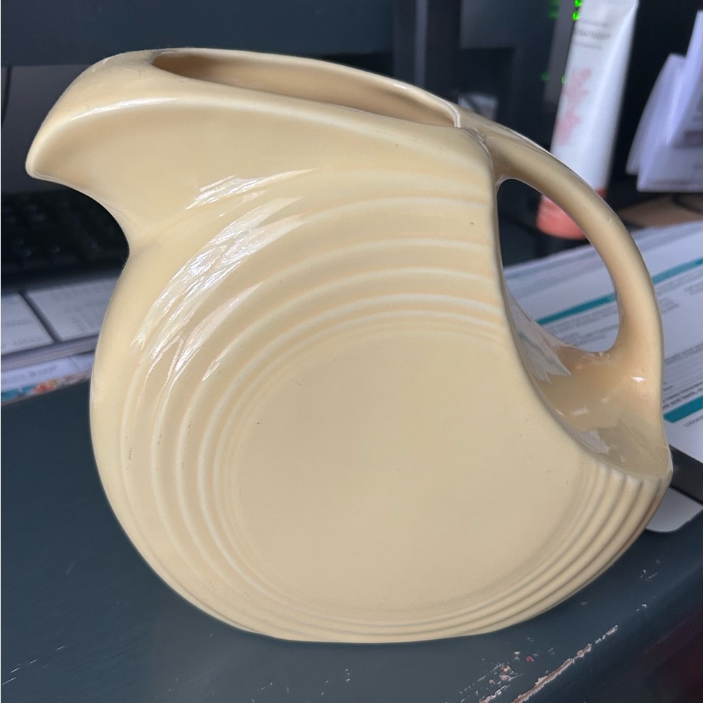 Fiesta Cream Ceramic Pitcher
